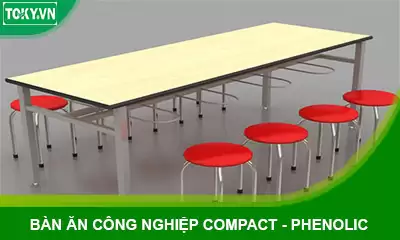 Bàn ăn công nghiệp compact | Bàn ăn công nhân phenolic giá tốt nhất