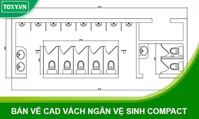 Bản vẽ cad vách ngăn vệ sinh compact (có link tải file)