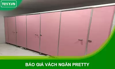 Vách ngăn vệ sinh Pretty | Báo giá vách ngăn Pretty chính hãng