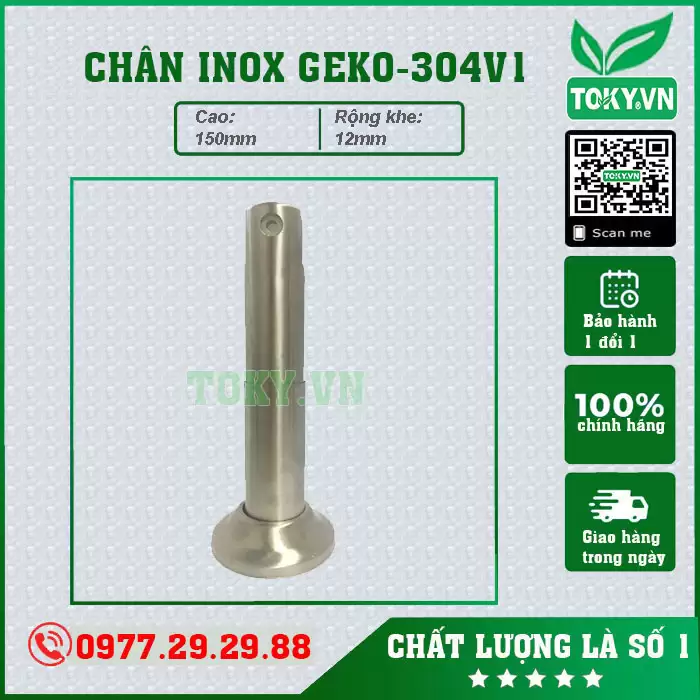 Chân inox 304 GEKO-304V1 (Chân đúc)