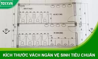 Tiêu chuẩn kích thước vách ngăn vệ sinh là bao nhiêu?