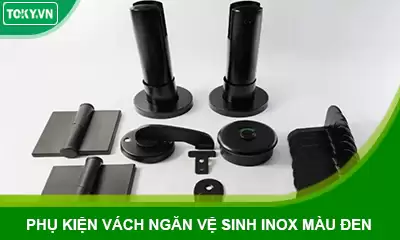 Phụ kiện vách ngăn vệ sinh inox màu đen bán chạy nhất
