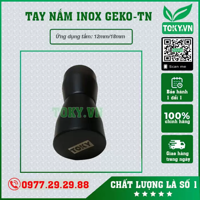 Tay nắm vách vệ sinh TN inox 304 màu đen