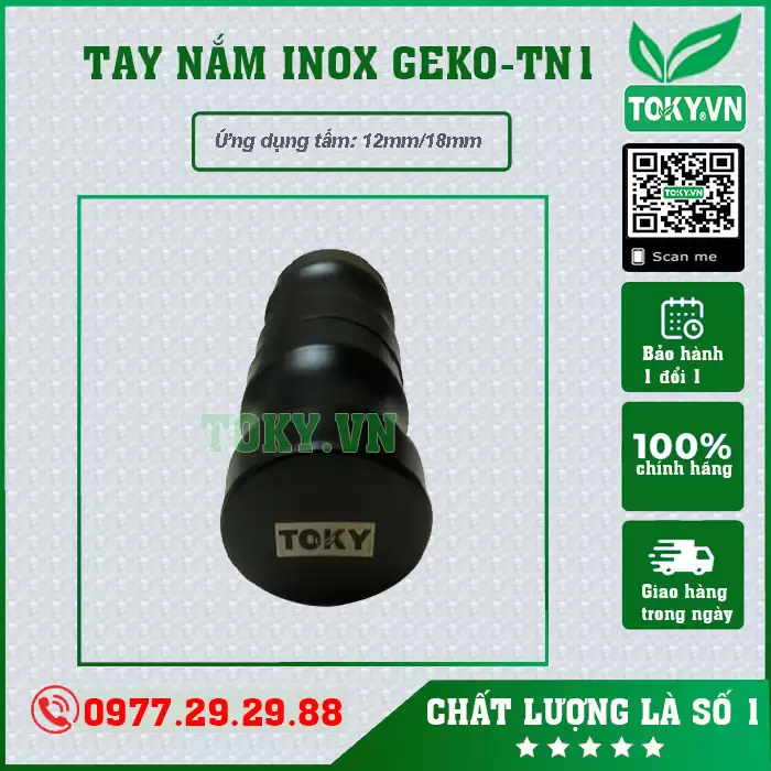 Tay nắm vách vệ sinh TN1 inox 304 màu đen