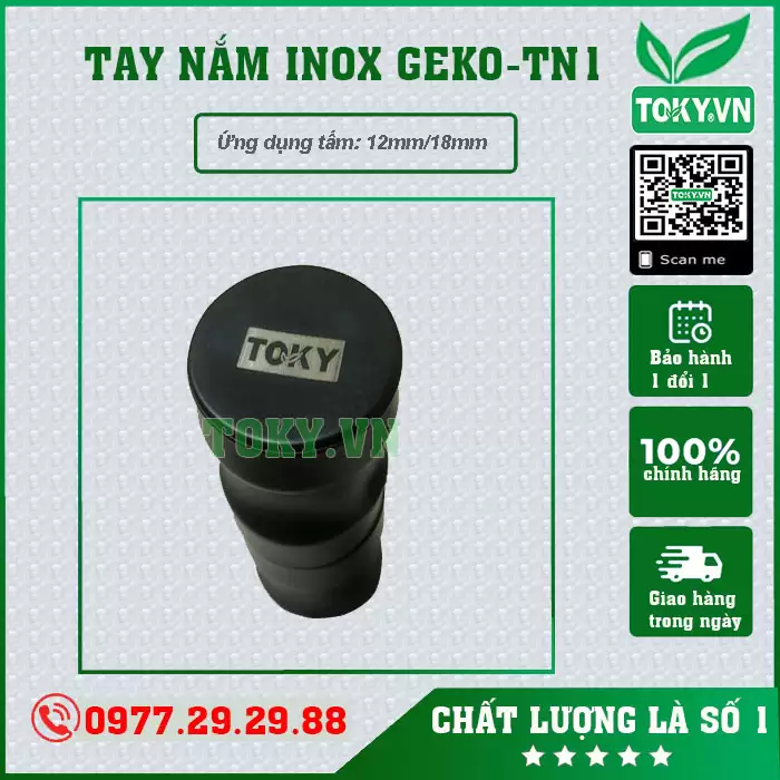 Tay nắm vách vệ sinh TN1 inox 304 màu đen