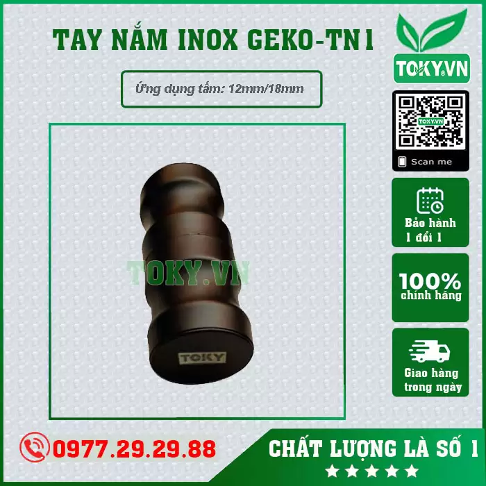 Tay nắm vách vệ sinh TN1 inox 304 màu đen