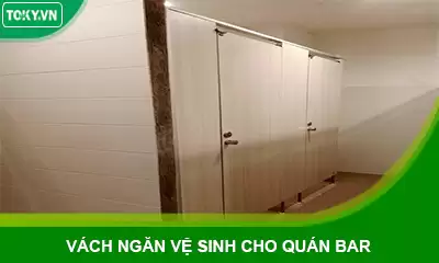 Thi công vách vệ sinh compact quán bar | Miễn phí vận chuyển