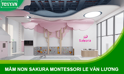 Thi công vách ngăn vệ sinh tại mầm non Sakura Montessori Lương Thế Vinh
