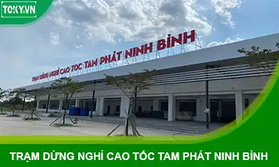 Vách compact nhà vệ sinh trạm dừng nghỉ cao tốc Tam Phát