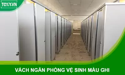 Vách ngăn vệ sinh màu ghi rẻ nhất bảng màu, tiết kiệm chi phí