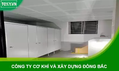 Vách ngăn vệ sinh cho công ty Cơ khí và Xây dựng Đông Bắc