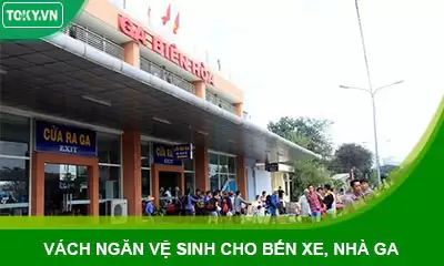 Giải pháp vách ngăn vệ sinh cho nhà ga, bến tàu xe giá rẻ