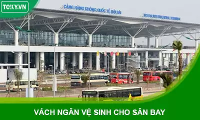 Vách ngăn vệ sinh cho sân bay [Thi công trọn gói giá rẻ]