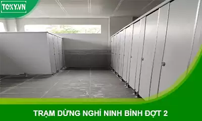 Vách ngăn vệ sinh compact trạm dừng nghỉ Ninh Bình đợt 2