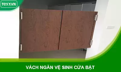 Lắp đặt vách ngăn vệ sinh cửa bật bằng tấm compact