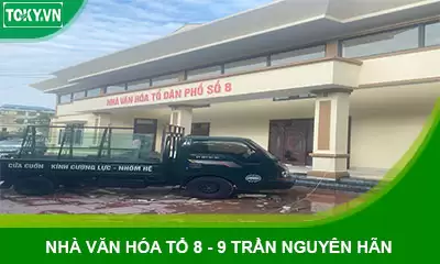 Vách ngăn vệ sinh tại nhà văn hóa 8 – 9 Phường Trần Nguyên Hãn